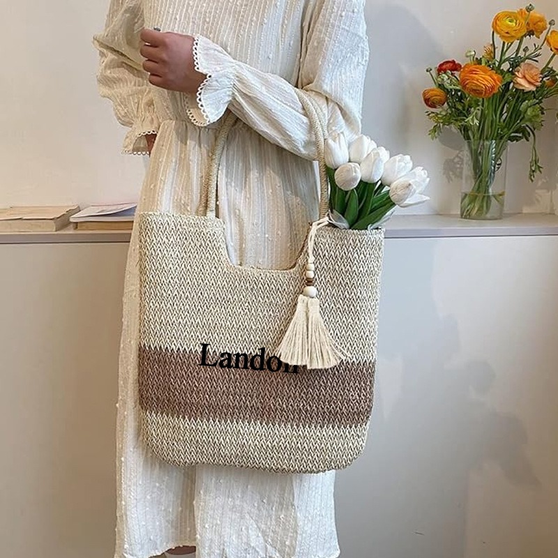 Custom Woven Tassel Beach Bag